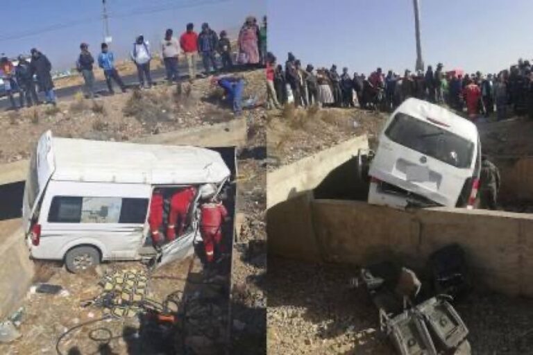 Al menos seis fallecidos y siete heridos luego que un minibús se encunetara en la ruta La Paz – Oruro Al menos seis fallecidos y siete heridos luego que un minibús se encunetara en la ruta La Paz – Oruro