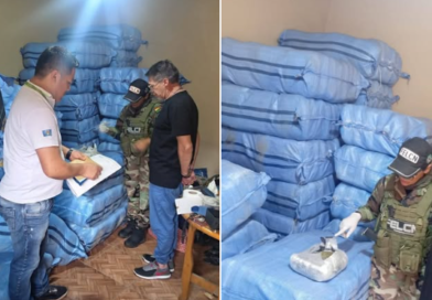 Policía aprehende a un sujeto y secuestra 42 bolsas de yute con marihuana en Cbba.