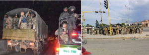 DISPONEN EL DESPLIEGUE DE LAS FUERZAS ARMADAS Y LA POLICÍA PARA HABILITAR LAS CARRETERAS BLOQUEADAS