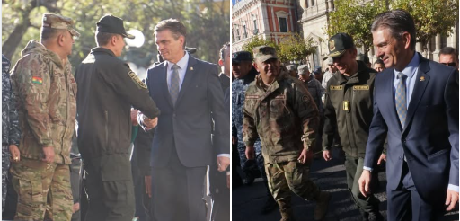 PRESIDENTE RODRIGO PAZ ENCABEZA EL ACTO DE IZA DEL PABELLÓN NACIONAL POR EL BICENTENARIO DE LA POLICÍA BOLIVIANA.